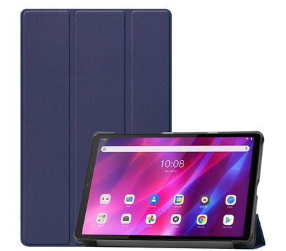 Tri-fold Caster Leather Lenovo Tab K10 (2021) Case Hard Shell Slim