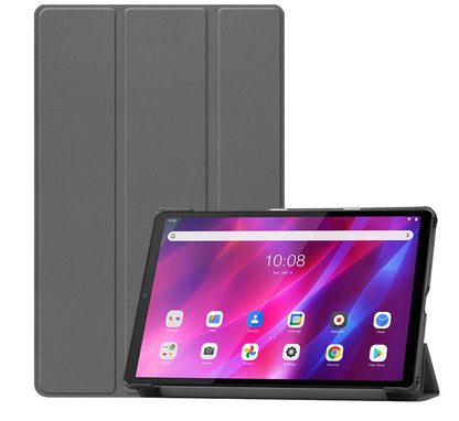 Tri-fold Caster Leather Lenovo Tab K10 (2021) Case Hard Shell Slim