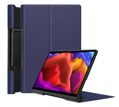 Tri-fold Caster Leather Lenovo Yoga Tab 13 (2021) Case Hard Shell Slim