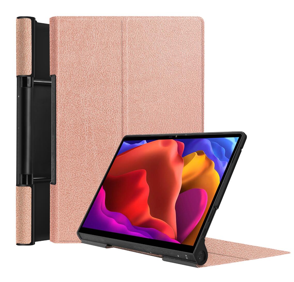 Tri-fold Caster Leather Lenovo Yoga Tab 13 (2021) Case Hard Shell Slim