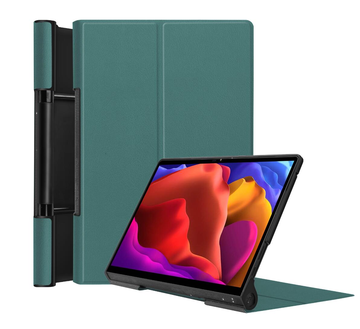 Tri-fold Caster Leather Lenovo Yoga Tab 13 (2021) Case Hard Shell Slim