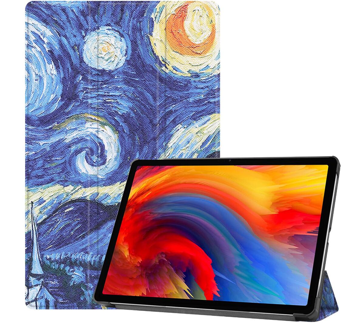 Tri-fold Caster Leather Lenovo Tab P11 Plus (2021) Case Hard Shell