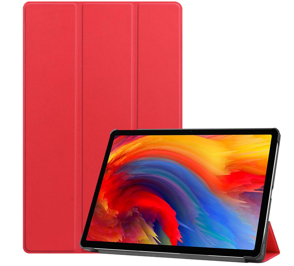 Tri-fold Caster Leather Lenovo Tab P11 Plus (2021) Case Hard Shell