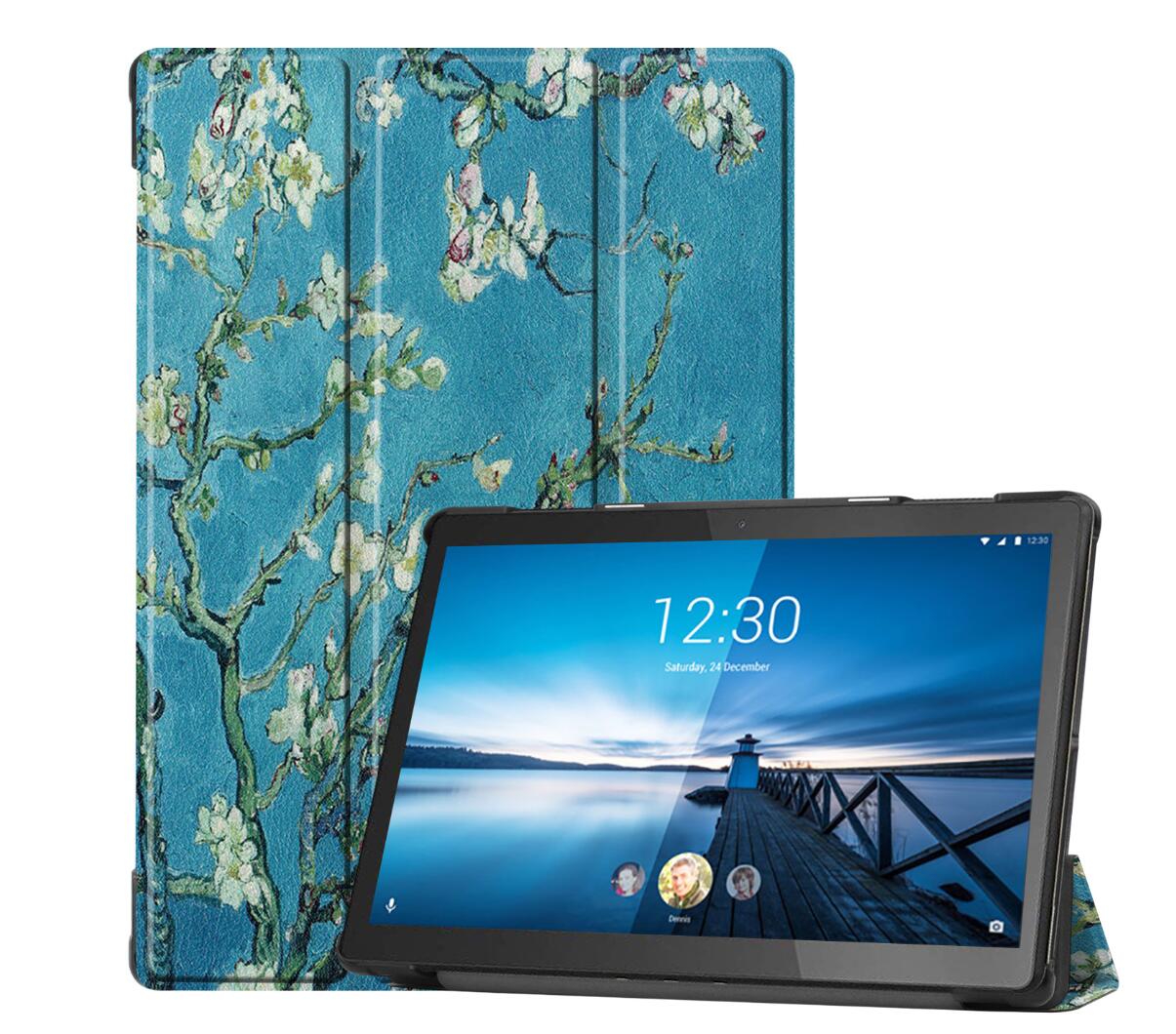 Tri-fold Caster Leather Lenovo Tab M10 FHD REL (2019) Case Slim