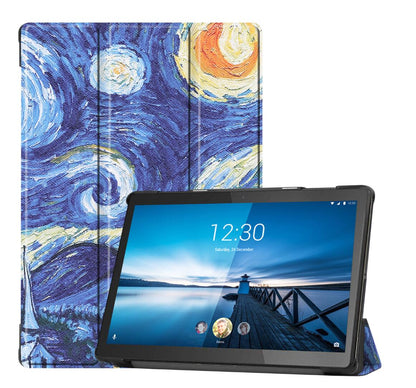 Tri-fold Caster Leather Lenovo Tab M10 FHD REL (2019) Case Slim