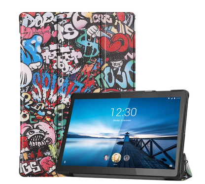 Tri-fold Caster Leather Lenovo Tab M10 FHD REL (2019) Case Slim