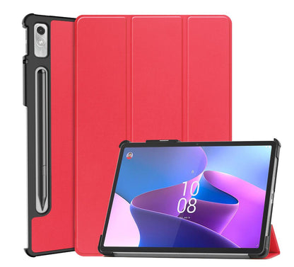 Tri-fold Caster Leather Lenovo Tab P11 Pro (2022) Case Hard Shell Slim