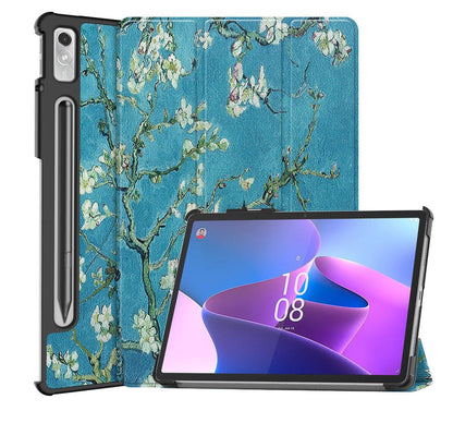 Tri-fold Caster Leather Lenovo Tab P11 Pro (2022) Case Hard Shell Slim