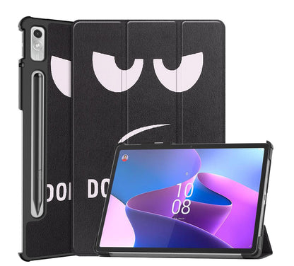 Tri-fold Caster Leather Lenovo Tab P11 Pro (2022) Case Hard Shell Slim