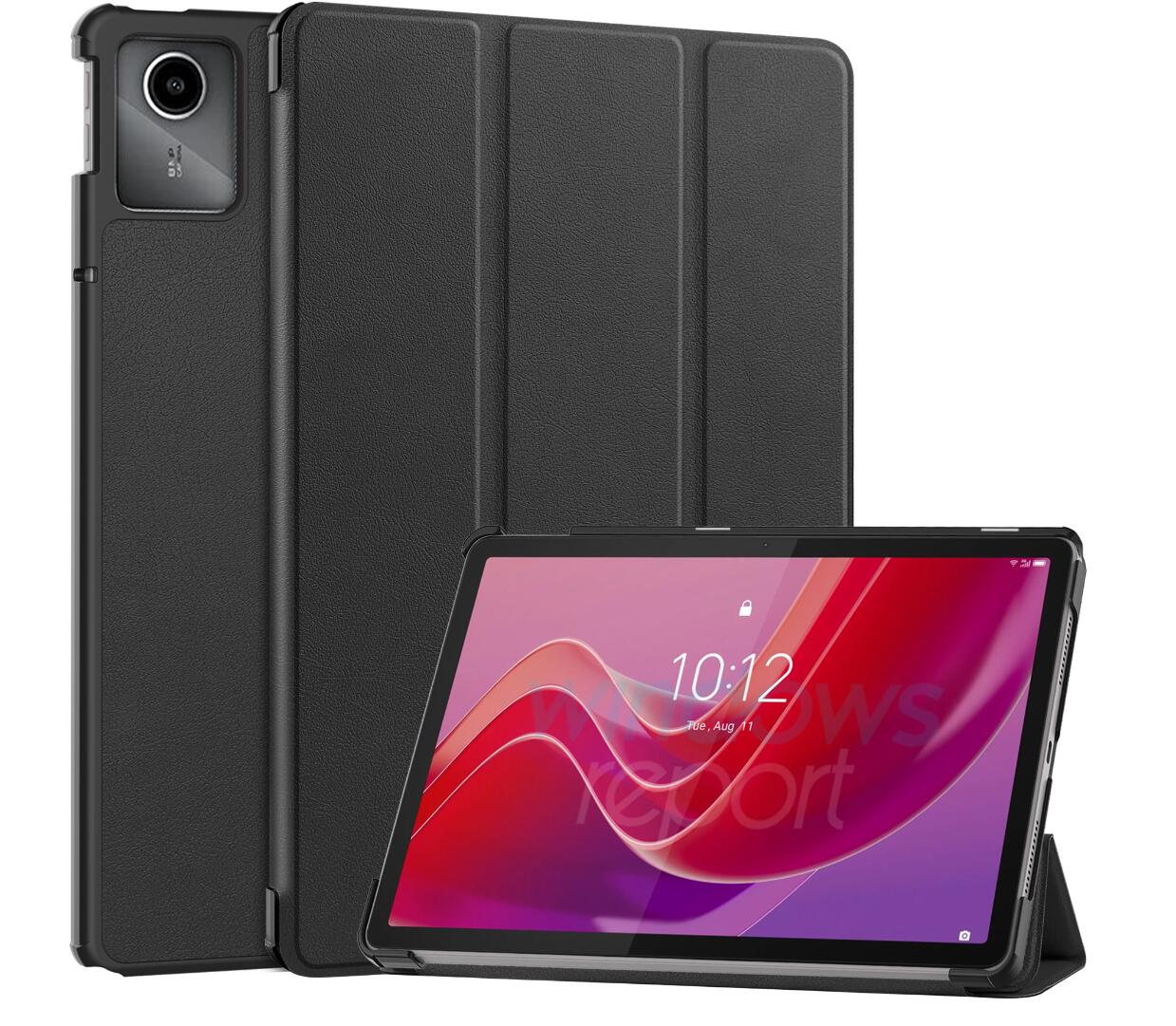 Tri-fold Caster Leather Lenovo Tab M11 (2024) Case Hard Shell Slim