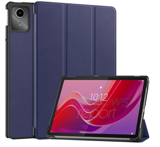 Tri-fold Caster Leather Lenovo Tab M11 (2024) Case Hard Shell Slim