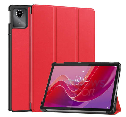 Tri-fold Caster Leather Lenovo Tab M11 (2024) Case Hard Shell Slim