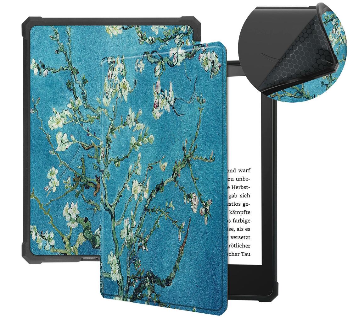 Soft TPU Combo Leather Amazon Kindle Paperwhite 5 Case Tri-fold Stand