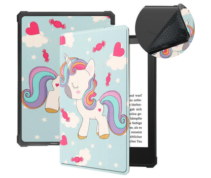 Soft TPU Combo Leather Amazon Kindle Paperwhite 5 Case Tri-fold Stand