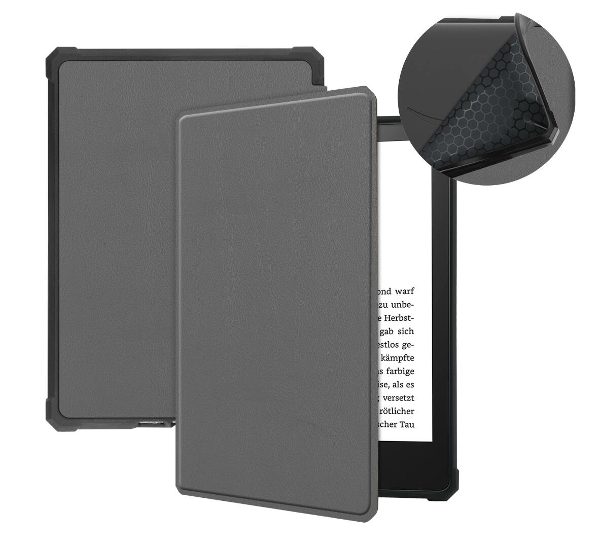 Soft TPU Combo Leather Amazon Kindle Paperwhite 5 Case Tri-fold Stand