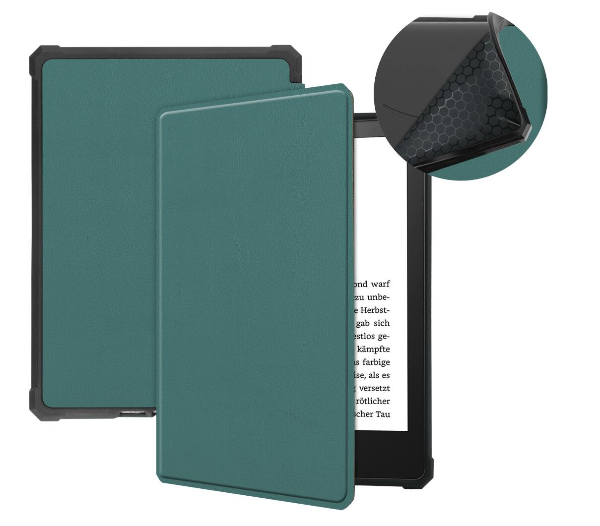 Soft TPU Combo Leather Amazon Kindle Paperwhite 5 Case Tri-fold Stand