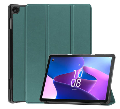 Tri-fold Caster Leather Lenovo Tab M10 (2022) Case Hard Shell Slim