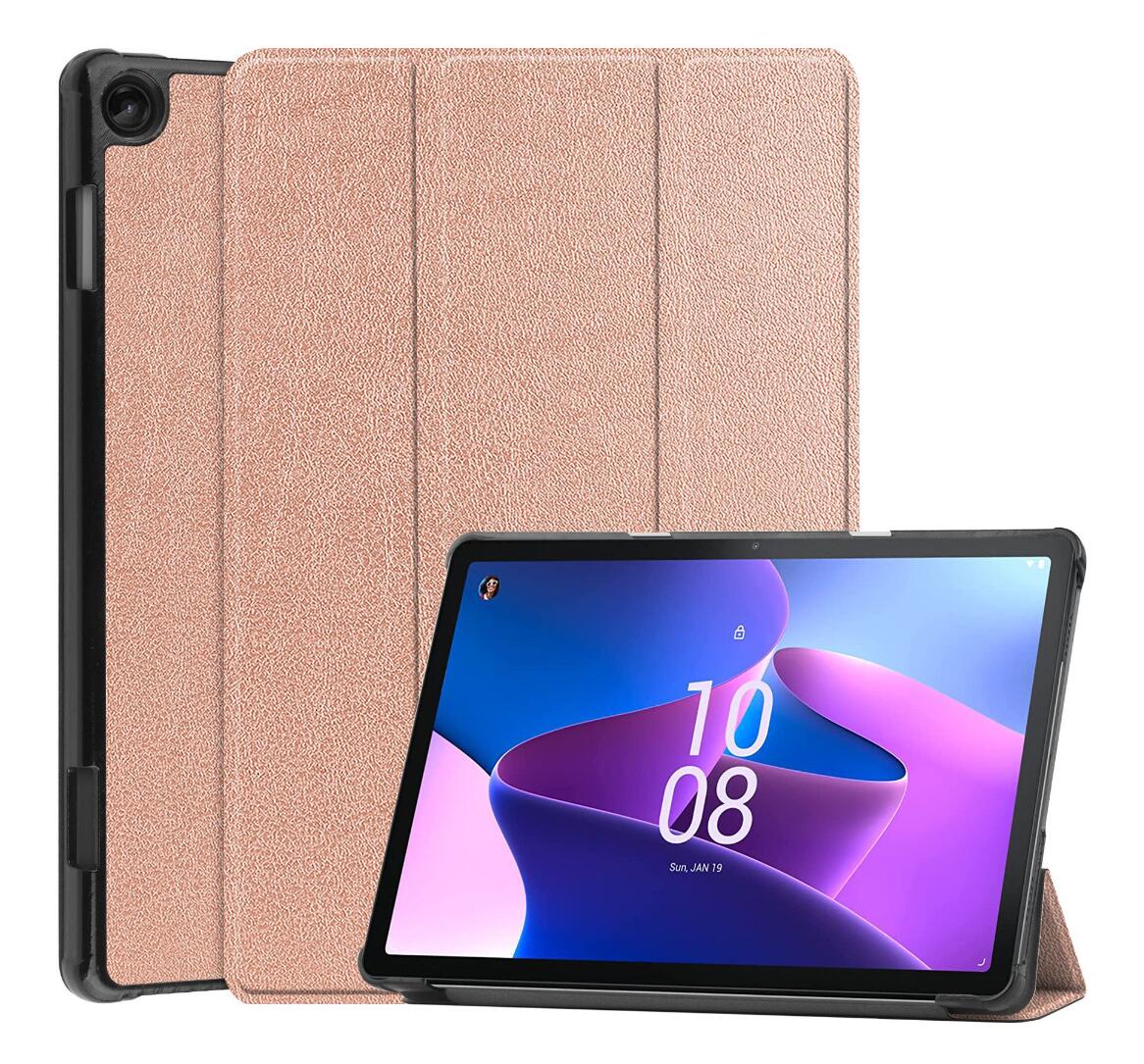 Tri-fold Caster Leather Lenovo Tab M10 (2022) Case Hard Shell Slim