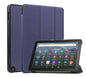 Tri-fold Caster Leather Kindle Fire HD 8 (2022) Case Hard Shell Slim