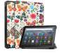 Tri-fold Caster Leather Kindle Fire HD 8 (2022) Case Hard Shell Slim