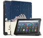 Tri-fold Caster Leather Kindle Fire HD 8 (2022) Case Hard Shell Slim