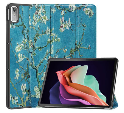 Tri-fold Caster Leather Lenovo Tab P11 Plus (2023) Case Hard Shell