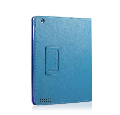 Classical Litchi Leather Apple iPad 2 Case Folio