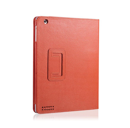 Classical Litchi Leather Apple iPad 2 Case Folio