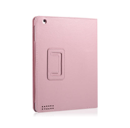 Classical Litchi Leather Apple iPad 2 Case Folio