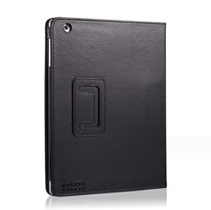 Classical Litchi Leather Apple iPad 4 Case Folio