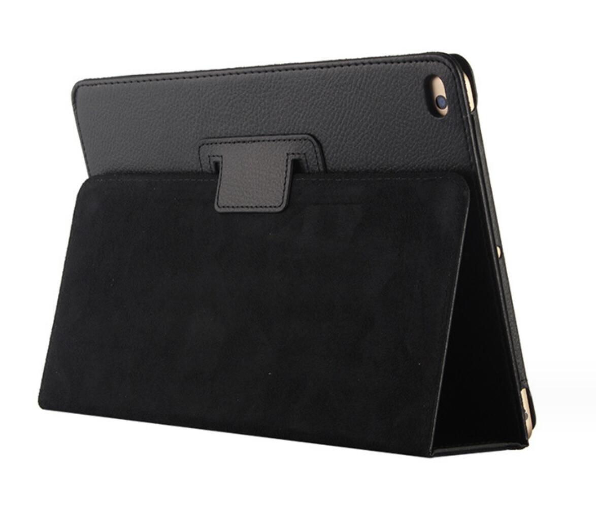 Classical Litchi Leather Apple iPad 6 Case Folio