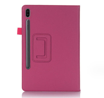 Classical Litchi Leather Samsung Galaxy Tab S7 Case Folio