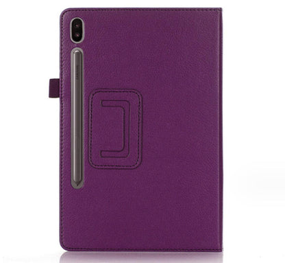 Classical Litchi Leather Samsung Galaxy Tab S9 FE Case Folio