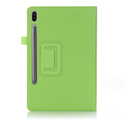 Classical Litchi Leather Samsung Galaxy Tab S9 FE Case Folio