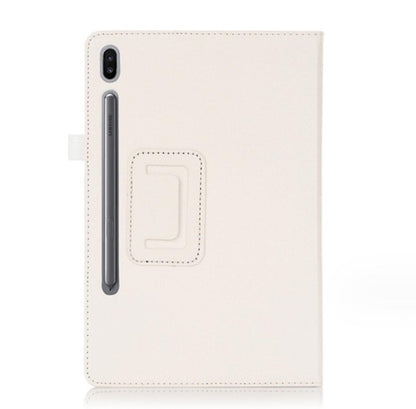 Classical Litchi Leather Samsung Galaxy Tab S9 FE Case Folio