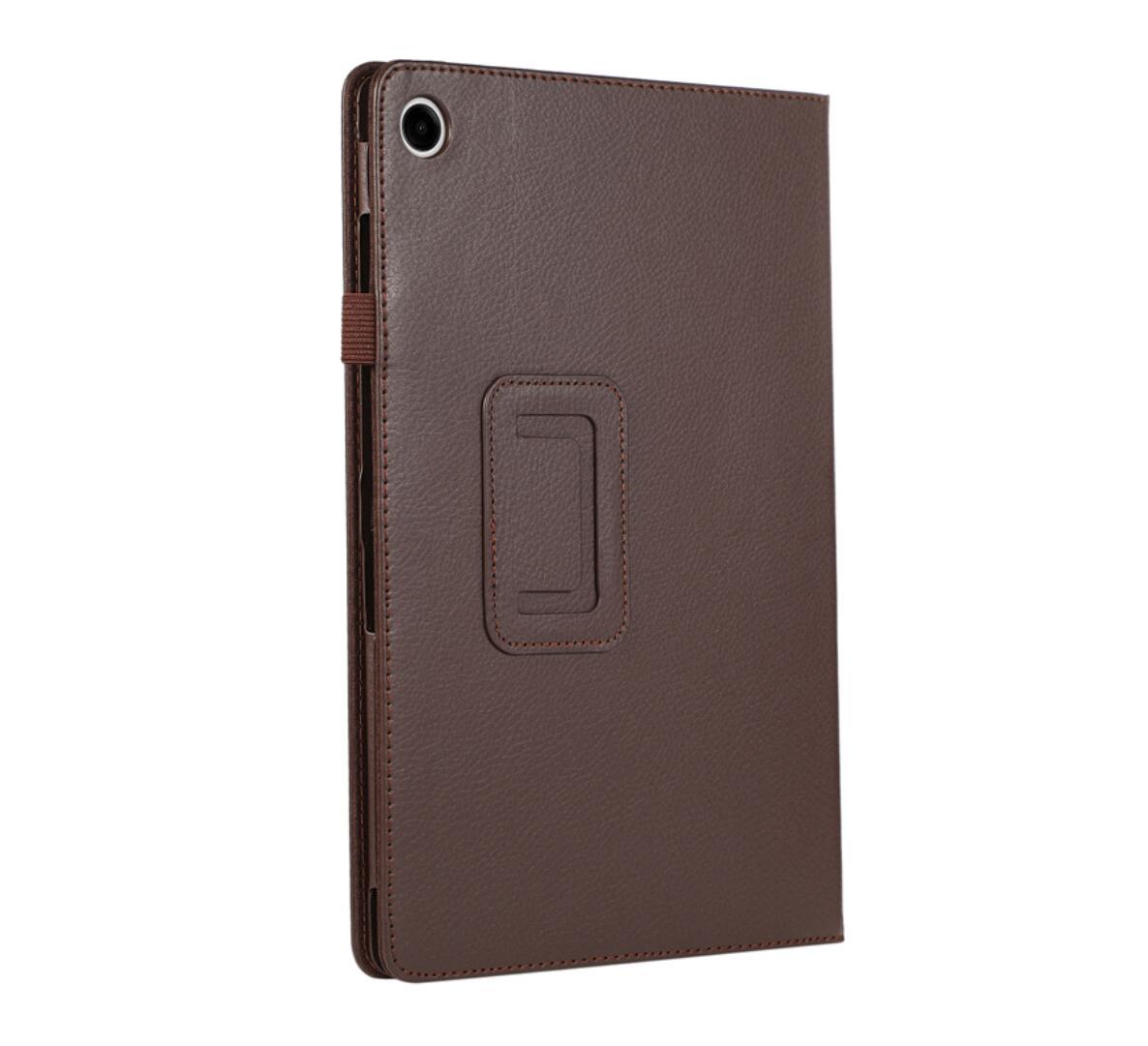 Classical Litchi Leather Samsung Galaxy Tab A9 Case Folio