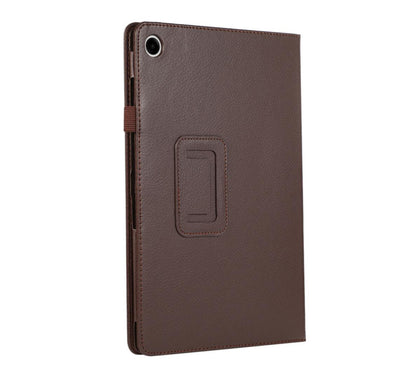 Classical Litchi Leather Samsung Galaxy Tab A9+ Case Folio