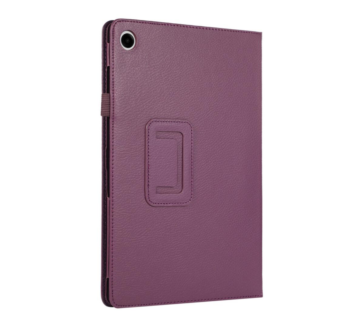 Classical Litchi Leather Samsung Galaxy Tab A9 Case Folio