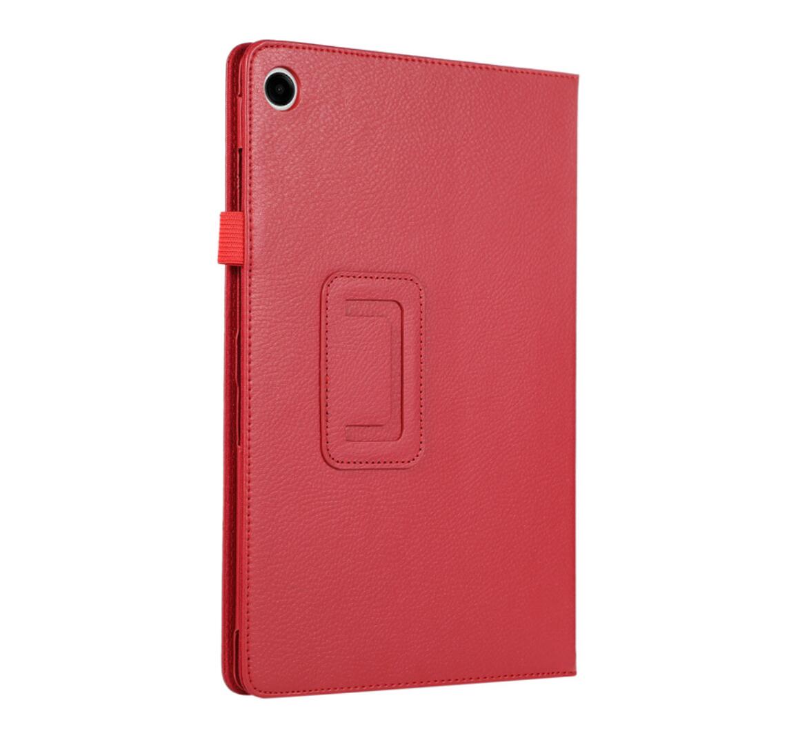 Classical Litchi Leather Samsung Galaxy Tab A9 Case Folio