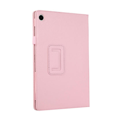 Classical Litchi Leather Samsung Galaxy Tab A9 Case Folio