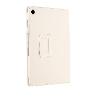 Classical Litchi Leather Samsung Galaxy Tab A9 Case Folio