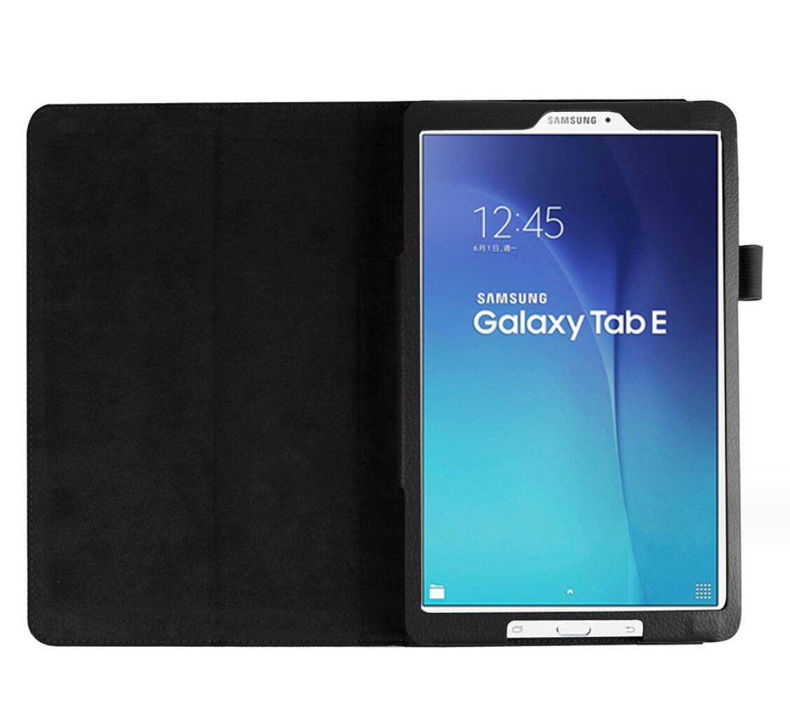 Classical Litchi Leather Samsung Galaxy Tab E 8.0 (2014) Case Folio