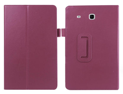 Classical Litchi Leather Samsung Galaxy Tab E 9.6 (2015) Case Folio