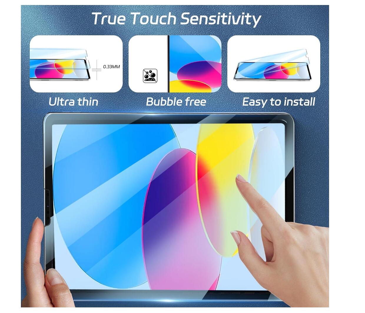 [2 Pack] Violet Eye Protection Apple iPad 5 Screen Protector