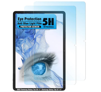 [2 Pack] Blue Flim Eye Protection Galaxy Tab S8 Screen Protector