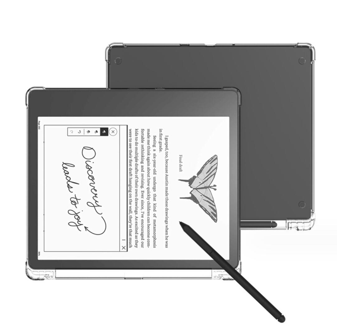 Pencil Holder Clear TPU Amazon Kindle Scribe Case Transparant