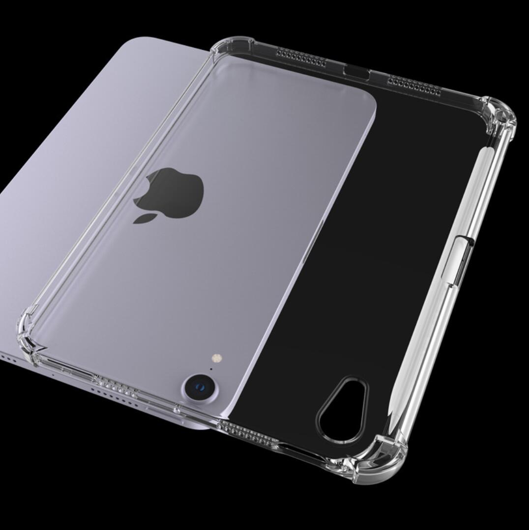 Pencil Holder Clear TPU Apple iPad Mini 6 Case Transparant