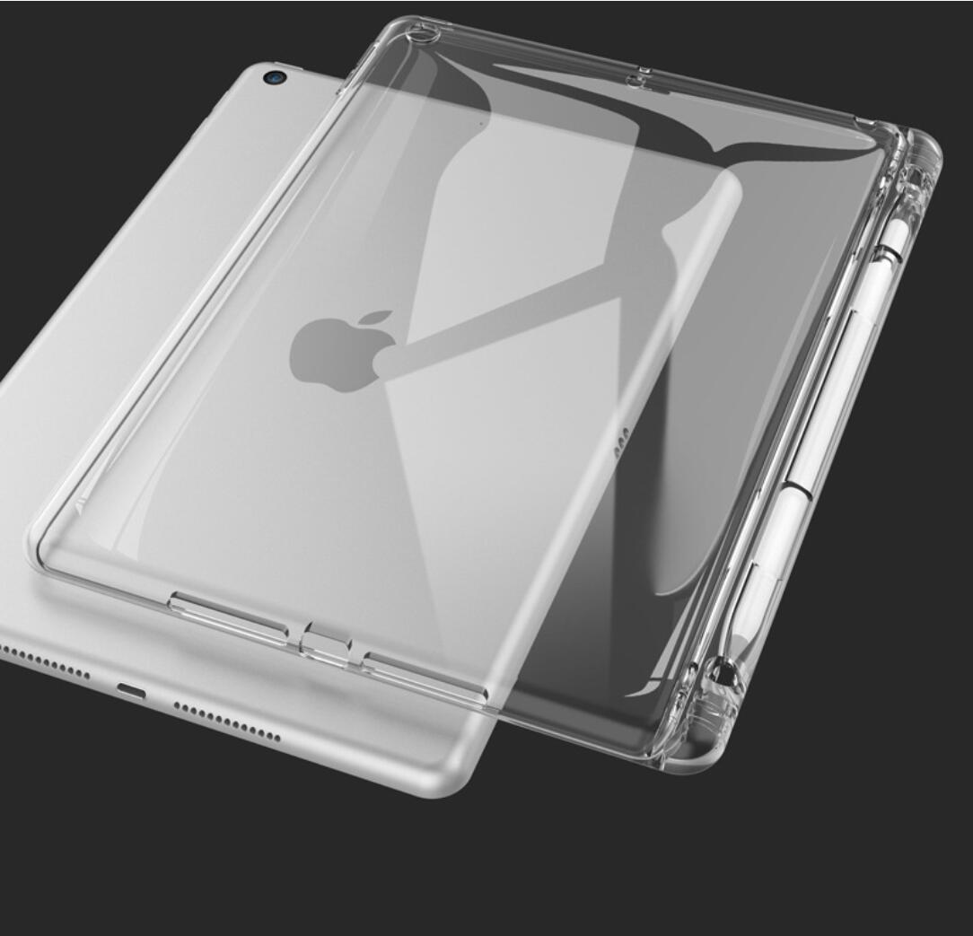 Pencil Holder Clear TPU Apple iPad 8 Case Transparant