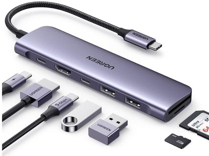 Revodok Hub 7-in-1 Multiport Adapter 4K HDMI 100W PD Charging