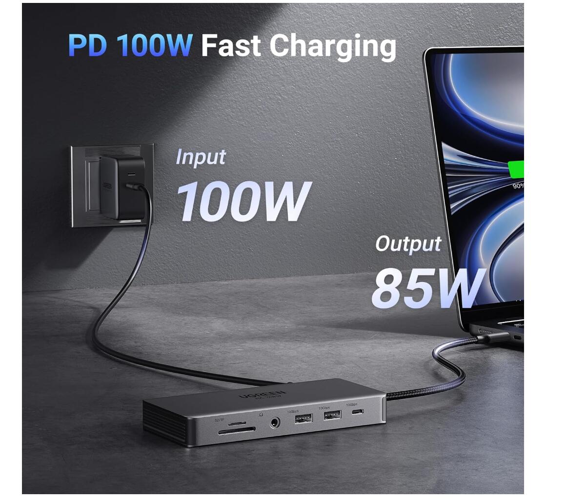 Revodok Pro 11-in-1 USB-C Docking Station Dual HDMI 4K 100W PD